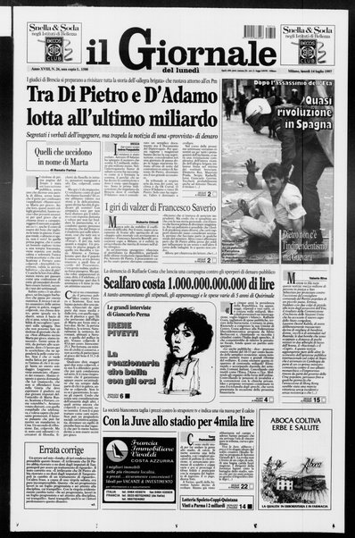 Il giornale del lunedi